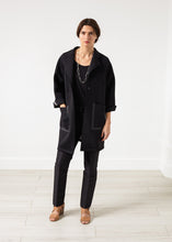 Load image into Gallery viewer, Neoprene Flower Coat in Black