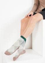 Load image into Gallery viewer, Quin Argyle Crew in Brown